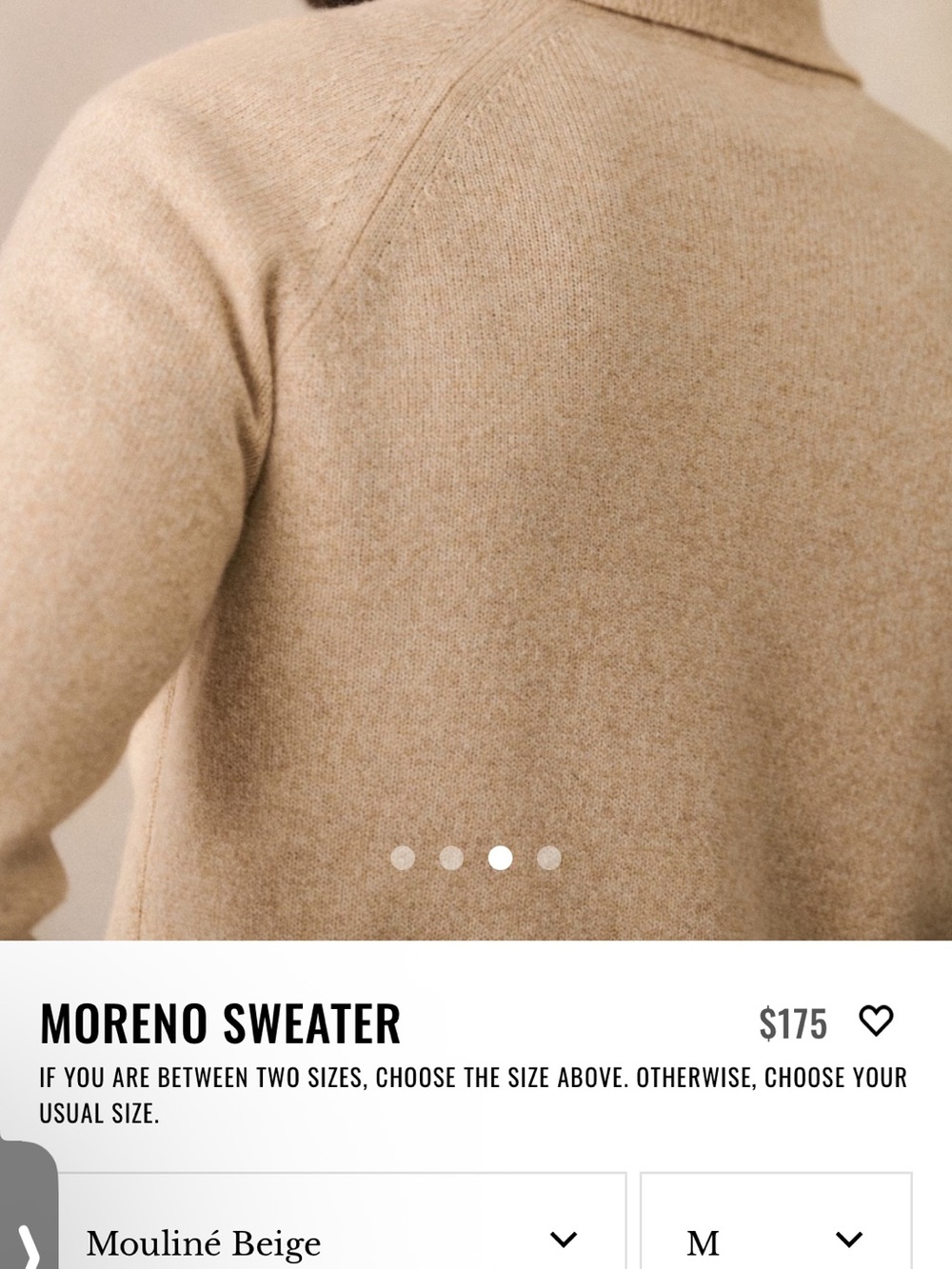 Sezane, Paris Light Beige Merino Knit Polo Sweater - Picture 12 of 12